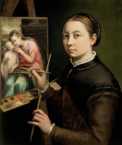 Auto-retrato no Cavalete, 1556 de Sofonisba Anguissola